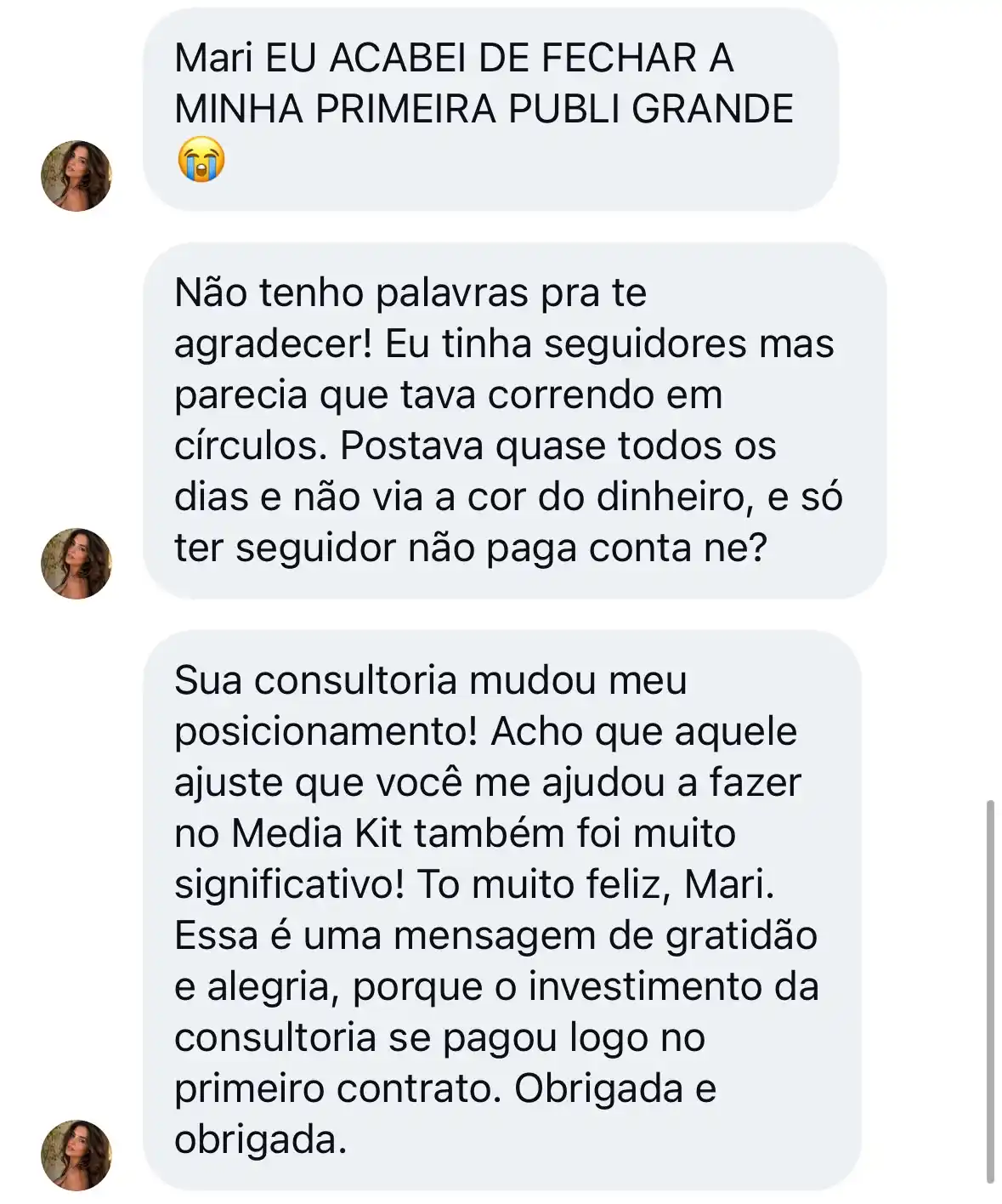 Depoimento de cliente da consultoria ELEVA