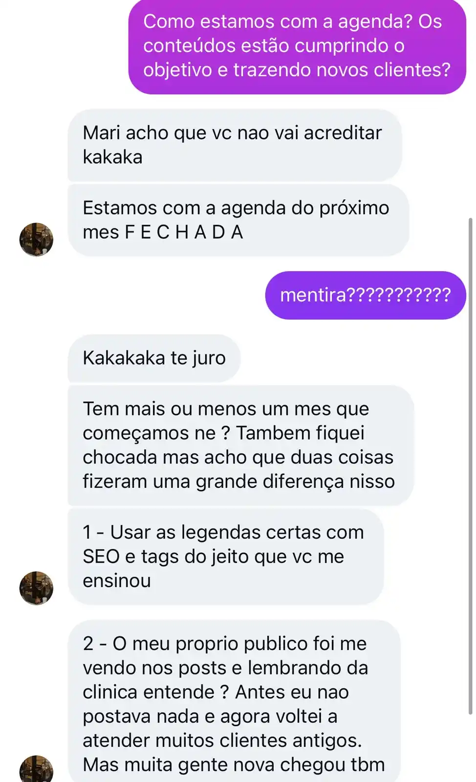 Depoimento de cliente da consultoria ELEVA